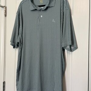 Rhoback Dark green and White Texas Patterned Polo Shirt XXXL